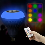 Pengzhipp LED Lights Speaker Speaker Bulb Built-in with RGB Audio MusicBluetooth Waterproof Durable Household Appliance White